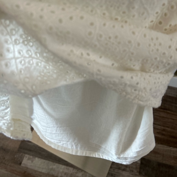 Pedro del Hierro White Cotton Eyelet Shirt Dress - Picture 6 of 11